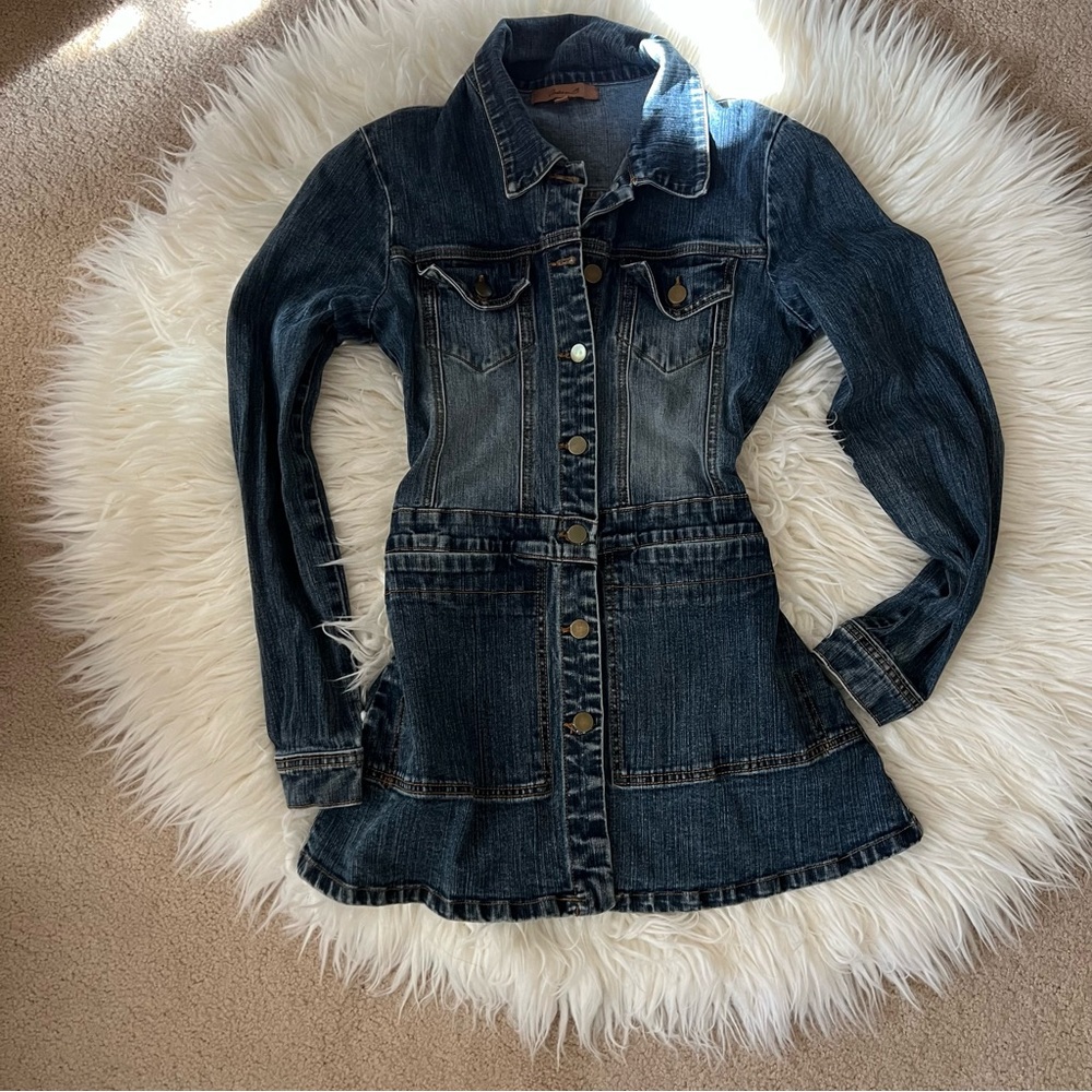 Arden B denim Autumn fall fashion dress 
Size small